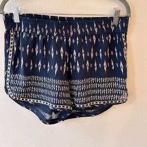 Joie - Bogen Navy and Purple 100% Silk Bohemiam Shorts Size XS